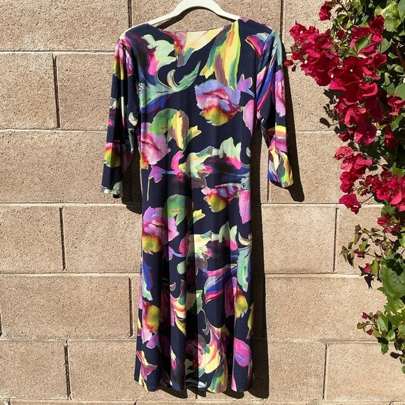 NWOT Soft Surroundings Hyannis Faux-Wrap Jersey Sheath Midi Dress Small Bodycon - Picture 4 of 10